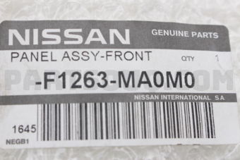 F1263MA0M0 PANEL ASSY-FRONT CORNER,LH