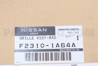 F23101A64A GRILLE ASSY-FRONT