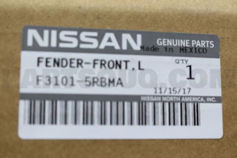 F31015RBMA FENDER FRONT,LH