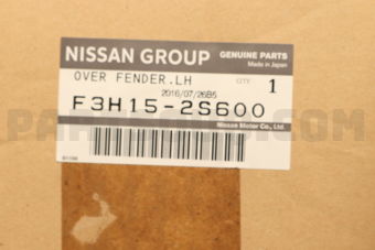 F3H152S600 OVER FENDER,LH