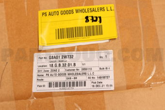 G8A012W732 FENDER-REAR LH
