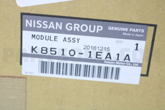 K85101EA1A Nissan MODULE ASSY-AIR BAG,DRIVER