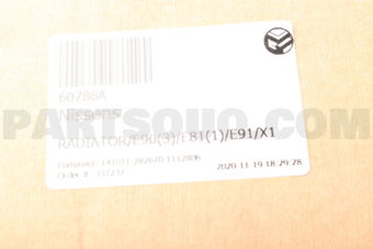 60786A RADIATOR/E90(3)/E81(1)/E91/X1