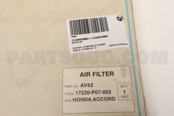 17220P07000O AIR FILTER