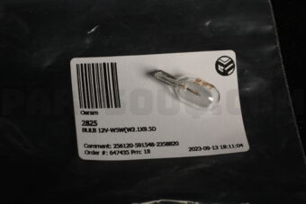 2825 BULB 12V-W5W(W2.1X9.5D)