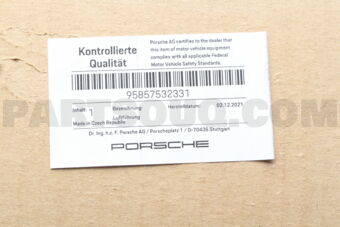 95857532331 PORSCHE CAYENNEAIR DUCT CENTRE