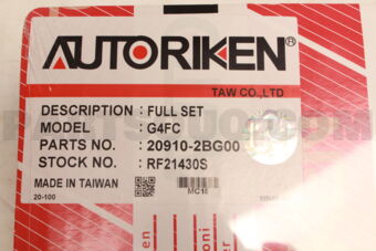 209102BG00 RIK ENGINE GASKET/F G4FC ACCENT