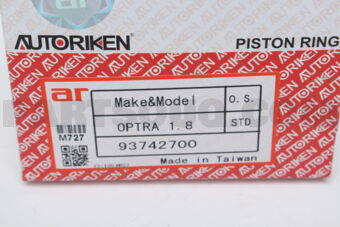 93742700STD RING PISTON SET STD   CRUZE 1.8 T