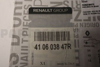 410603847R PADLINED FR BRAKE