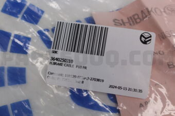 3640250J10 H.BRAKE CABLE  P10 FR