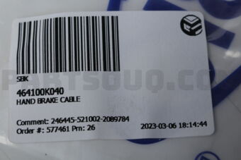464100K040 HAND BRAKE CABLE