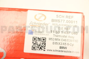 BMS7700011 SCHNIEDER THERMOSTAT ASSY M52/M54 E46/E39/E60/E65/X3/X5 6-CYL