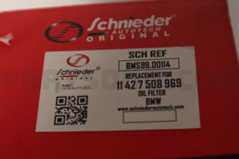 BMS9900114 SCHNIEDER OIL FILTER E46/E60/E90/X3 4-CYL  [E29H D89]