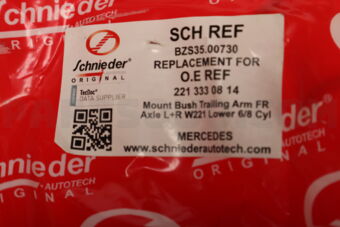 BZS3500730 SCHNIEDER MOUNT BUSH TRAILING ARM W221 6-8 CYL