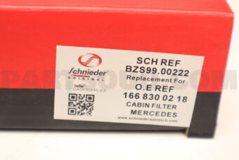 BZS9900222 SCHNIEDER AC FILTER POLLEN [E3900LI] W205/W166 [15-UP]