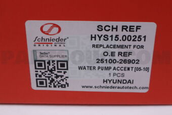 HYS1500251 SCHNIEDER WATER PUMP ACCENT [05-10]