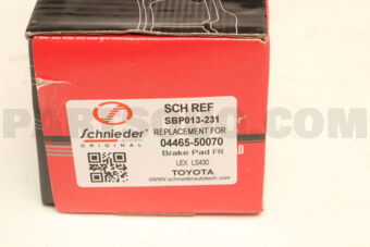 SBP013231 SCHNIEDER BRAKE PAD FR LS430A445K/A503 BP  N/ASBS D2154