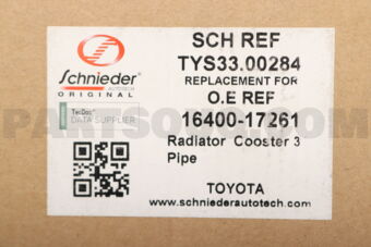 TYS3300284 SCHNIEDER RADIATOR COASTER 3 PIPE