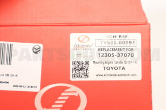 TYS3500991 SCHNIEDER MOUNTING ENGINE  COROLLA 1ZR [10-14]