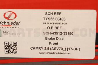 TYS5500483 SCHNIEDER BRAKE DISC FR  CAMRY 2.5 (ASV70_) [17-UP]