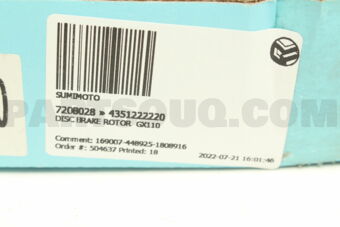 7208028 DISC BRAKE ROTOR  GX110