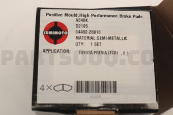 A340K BRAKE PAD PREVIA 90-96~