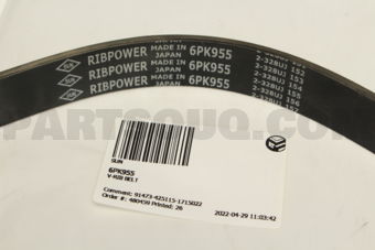 6PK955 V-RIB BELT