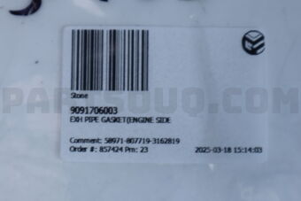 9091706003 EXH PIPE GASKET(ENGINE SIDE)