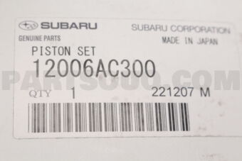 12006AC300 Subaru PISTON SET,OS,0.50