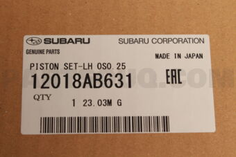12018AB631 PISTON SET-LH OS0.25