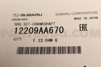 12209AA670 BRG SET-CRANKSHAFT