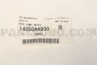 14050AA930 Subaru PIPE COMPL-WATER
