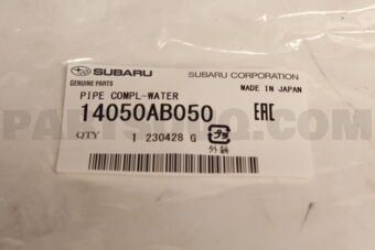 14050AB050 Subaru PIPE COMPL-WATER