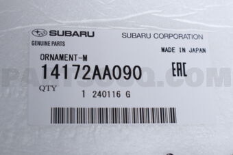 14172AA090 Subaru ORNAMENT-M