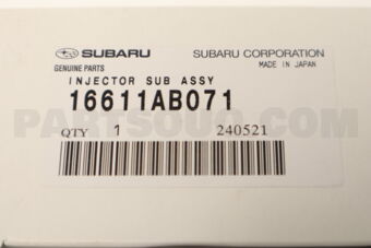 16611AB071 Subaru INJECTOR SUB ASSY