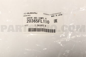 20365FL110 Subaru SHOCK ABS COMPL R