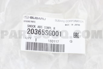 20365SG001 SHOCK ABS COMPL R