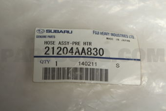 21204AA830 HOSE ASSY-PRE HTR