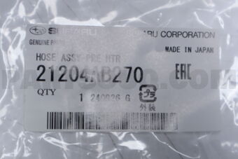 21204AB270 Subaru HOSE ASSY-PRE HTR