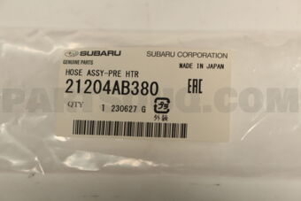 21204AB380 HOSE ASSY-PRE HTR