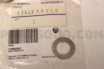 23468AA020 Subaru WASH-PINION STP