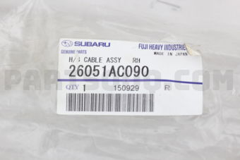 26051AC090 H/B CABLE ASSY   RH