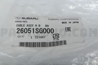 26051SG000 CABLE ASSY H B RH