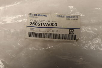 26051VA000 Subaru CABLE ASSY H B RH