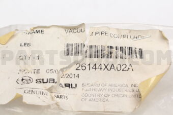 26144XA02A Subaru VACUUM PIPE COMPLLHD