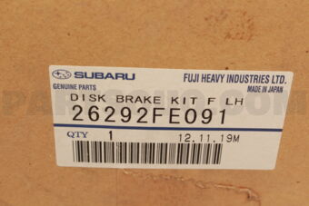 26292FE091 DISK BRAKE KIT F LH