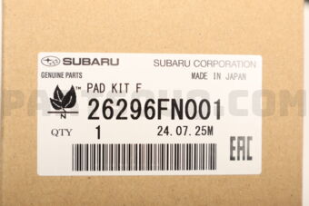 26296FN001 Subaru PAD KIT F