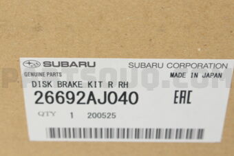 26692AJ040 DISK BRAKE KIT R RH