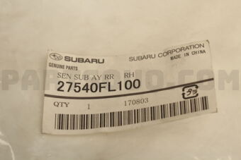 27540FL100 Subaru SEN SUB AY RR    RH