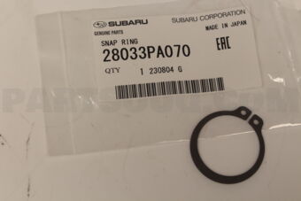 28033PA070 Subaru SNAP RING